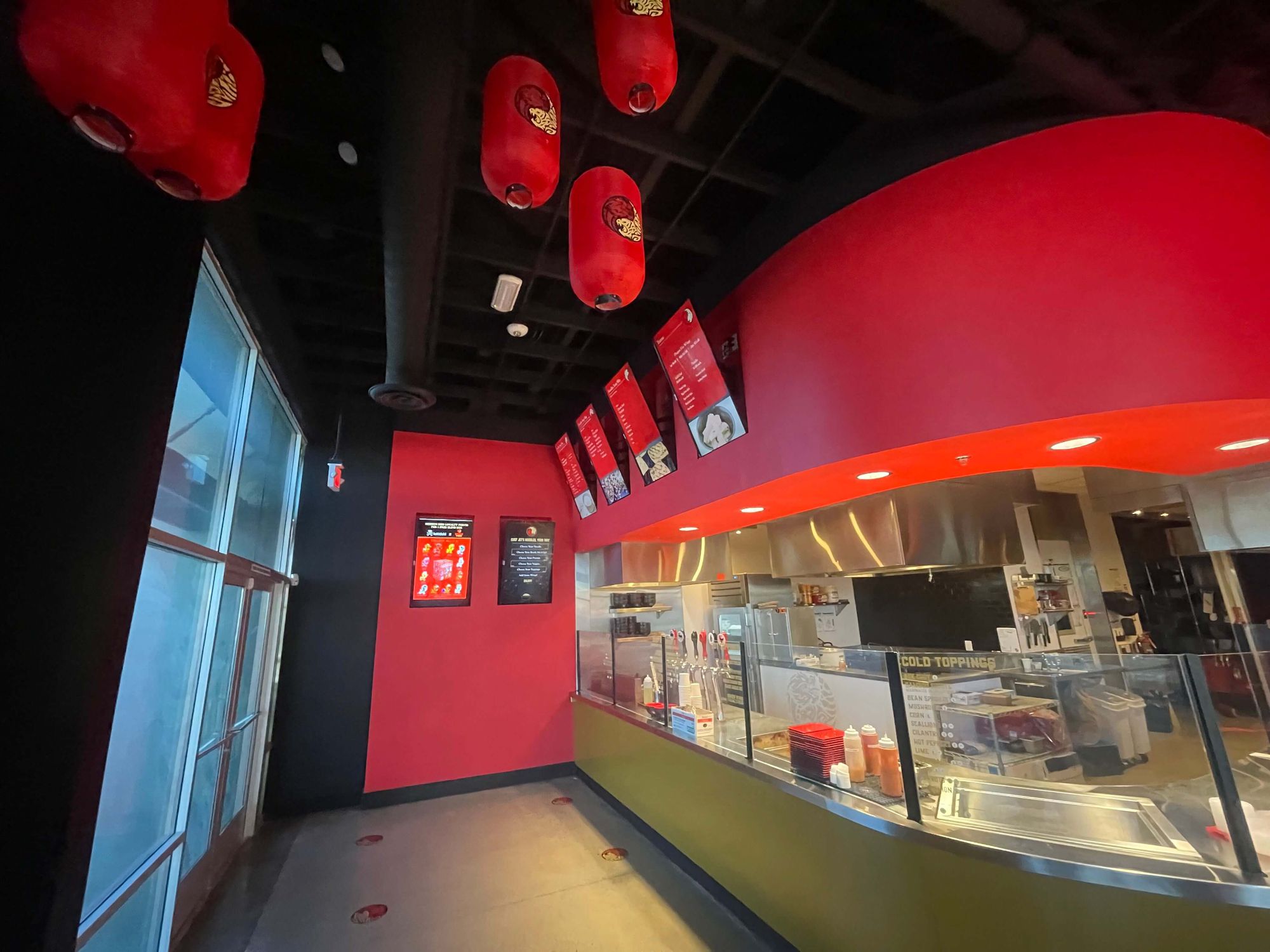 Dragon Tiger Noodle Co. order counter, a restaurant build-out by Cardo Construction