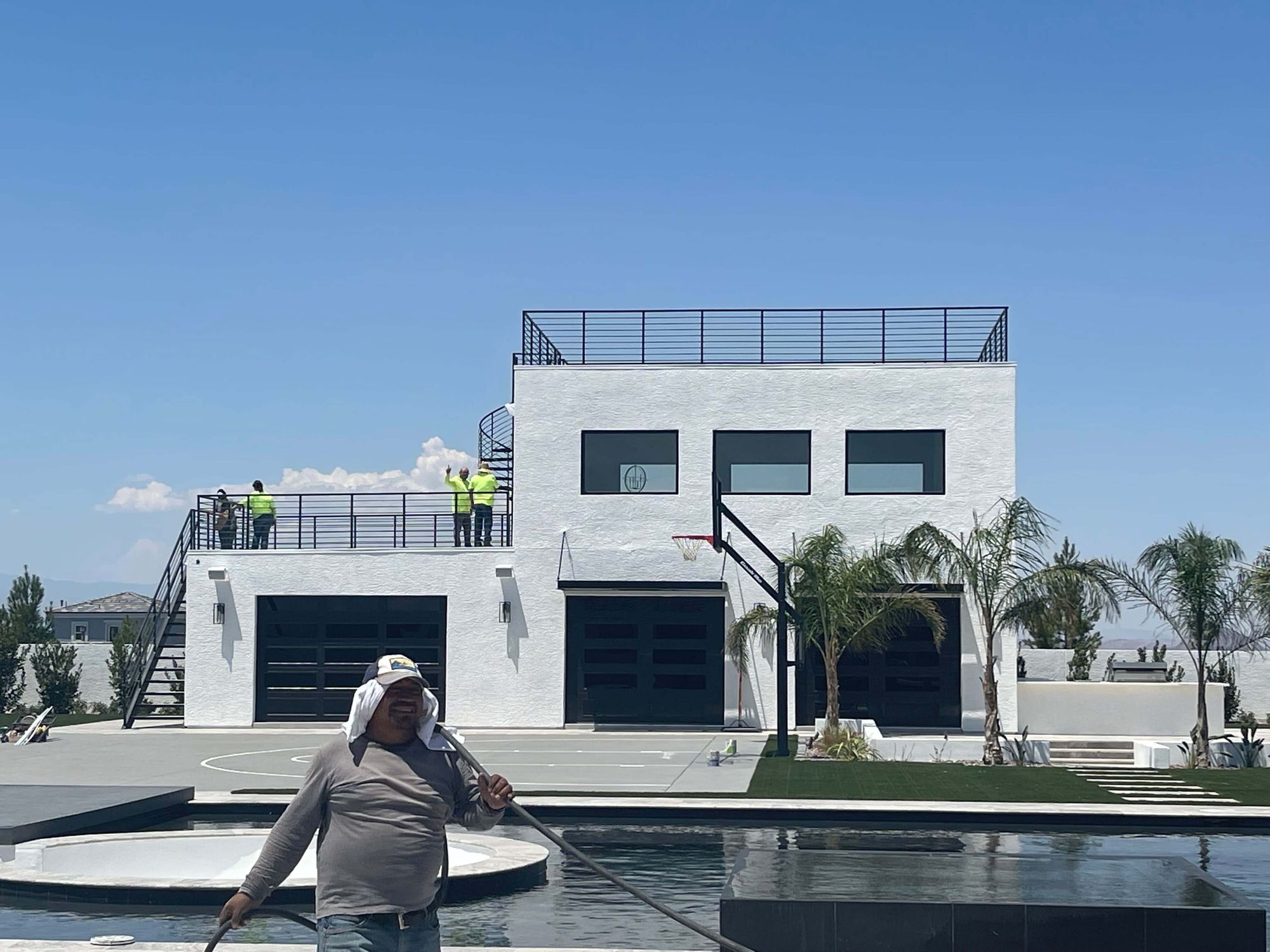Modern custom home with rooftop terrace built by Cardo Construction in Las Vegas